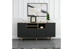 Sansa Modern Sideboard 160 Cm - Oak & Siyah -Diy Shop sansa modern sideboard 160 cm oak siyah8682081529360 06c MP
