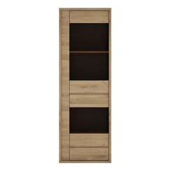 Shetland 1 Door 1 Drawer Narrow Glazed Display Cabinet -Diy Shop shetland 1 door 1 drawer narrow glazed display cabinet5900355035434 03c MP