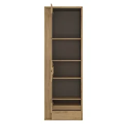 Shetland 1 Door 1 Drawer Narrow Glazed Display Cabinet -Diy Shop shetland 1 door 1 drawer narrow glazed display cabinet5900355035434 04c MP