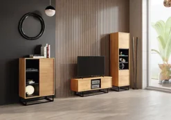 Sideboard 100cm Sideboard Cabinet Cupboard TV Stand Living Room Oak -Diy Shop sideboard 100cm sideboard cabinet cupboard tv stand living room oak5060970909944 03c MP