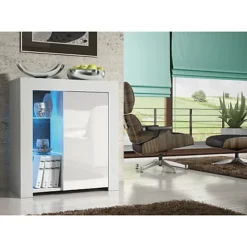 Sideboard TV Unit Modern Cabinet Cupboard TV Stand Living Room High Gloss Doors - White -Diy Shop sideboard tv unit modern cabinet cupboard tv stand living room high gloss doors white5060970900224 03c MP