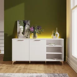 SMART White Sideboard With Alexa Or App Operated LED Mood Lighting