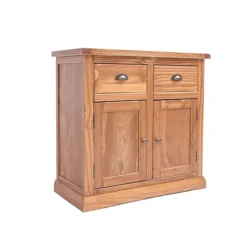 Tirolo Lacquered 2 Drawer 2 Door Sideboard Brass Cup Handle