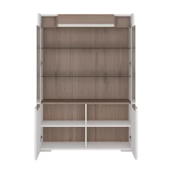 Toronto Low Glazed 2 Door Display Cabinet With Internal Shelves (inc. Plexi Lighting) -Diy Shop toronto low glazed 2 door display cabinet with internal shelves inc plexi lighting 5900355035687 04c MP