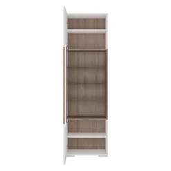Toronto Tall Narrow Glazed Display Cabinet With Internal Shelves (inc. Plexi Lighting) -Diy Shop toronto tall narrow glazed display cabinet with internal shelves inc plexi lighting 5900355035694 03c MP
