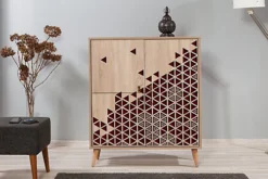 Triangle Claret Red 122- Sideboard - Solid Wooden Legs