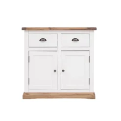 Tropea Off White 2 Drawer 2 Door Sideboard Brass Cup Handle