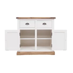 Tropea Off White 2 Drawer 2 Door Sideboard Brass Cup Handle -Diy Shop tropea off white 2 drawer 2 door sideboard brass cup handle5060742753973 04c MP