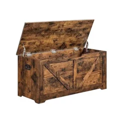 Songmics VASAGLE Storage Chest, Storage Bench, Toy Chest Box Organiser With Safety Hinges, Shoe Bench, Barn Style, 100 X 40 X 46 Cm -Diy Shop vasagle storage chest storage bench toy chest box organiser with safety hinges shoe bench barn style 100 x 40 x 46 cm1943430332596 02c MP