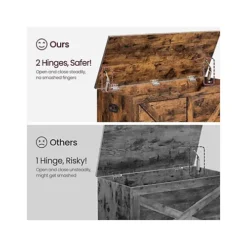 Songmics VASAGLE Storage Chest, Storage Bench, Toy Chest Box Organiser With Safety Hinges, Shoe Bench, Barn Style, 100 X 40 X 46 Cm -Diy Shop vasagle storage chest storage bench toy chest box organiser with safety hinges shoe bench barn style 100 x 40 x 46 cm1943430332596 03c MP