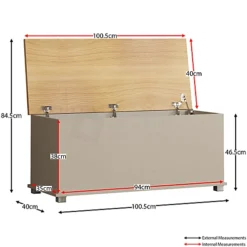 Vida Designs Arlington Storage Ottoman Grey Storage Bench Chest Bedroom Living Room  -Diy Shop vida designs arlington storage ottoman grey storage bench chest bedroom living room 5056562198612 02c MP