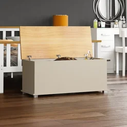 Vida Designs Arlington Storage Ottoman Grey Storage Bench Chest Bedroom Living Room  -Diy Shop vida designs arlington storage ottoman grey storage bench chest bedroom living room 5056562198612 03c MP