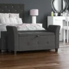 Vida Designs Seville Storage Ottoman Dark Grey Linen Storage Bench Chest Bedroom Living Room  -Diy Shop vida designs seville storage ottoman dark grey linen storage bench chest bedroom living room 5056562198568 01c MP