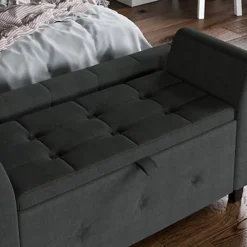 Vida Designs Seville Storage Ottoman Dark Grey Linen Storage Bench Chest Bedroom Living Room 9 Vida Designs Seville Storage Ottoman Dark Grey Linen Storage Bench Chest Bedroom Living Room -Diy Shop vida designs seville storage ottoman dark grey linen storage bench chest bedroom living room 5056562198568 04c MP