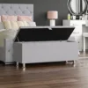 Vida Designs Valencia Storage Ottoman Light Grey Linen Storage Bench Chest Bedroom Living Room  -Diy Shop vida designs valencia storage ottoman light grey linen storage bench chest bedroom living room 5056562198506 01c MP