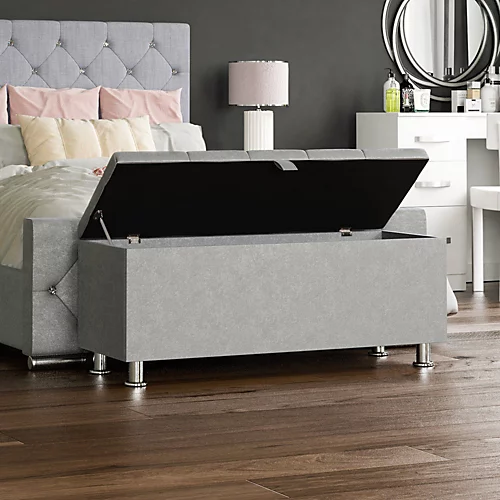 Vida Designs Valencia Storage Ottoman Light Grey Velvet Storage Bench Chest Bedroom Living Room 3 Vida Designs Valencia Storage Ottoman Light Grey Velvet Storage Bench Chest Bedroom Living Room