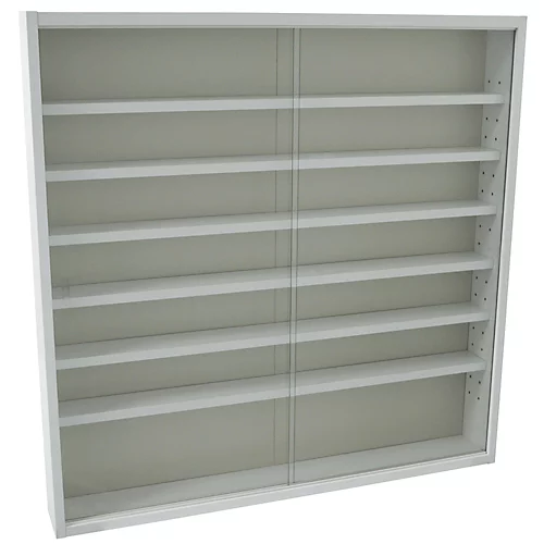 Watsons Reveal 6 Shelf Glass Wall Collectors Display Cabinet White 3 Watsons Reveal 6 Shelf Glass Wall Collectors Display Cabinet White