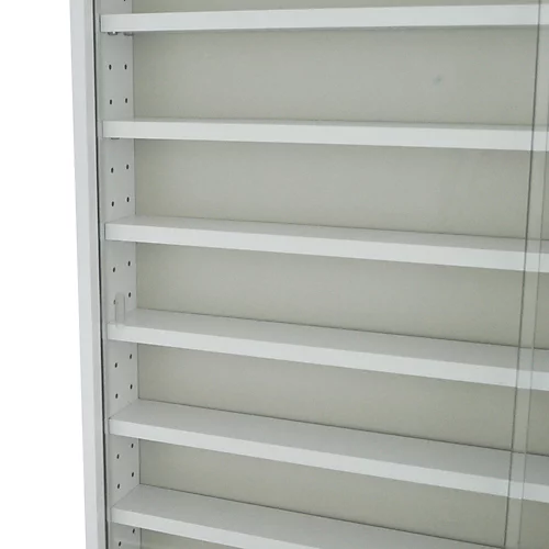 Watsons Reveal 6 Shelf Glass Wall Collectors Display Cabinet White 4 Watsons Reveal 6 Shelf Glass Wall Collectors Display Cabinet White - Image 2