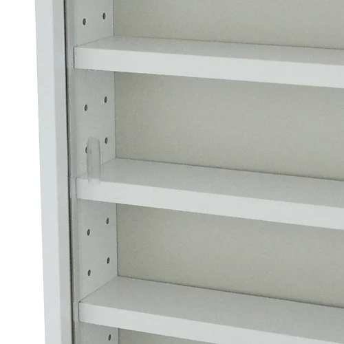 Watsons Reveal 6 Shelf Glass Wall Collectors Display Cabinet White 5 Watsons Reveal 6 Shelf Glass Wall Collectors Display Cabinet White - Image 3