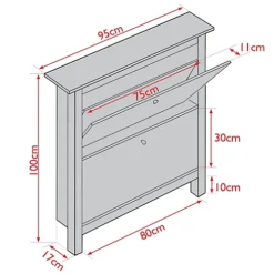 Watsons Stowe 8 Pair 2 Drawer Shoe Storage Organiser Cabinet White 9 Watsons Stowe 8 Pair 2 Drawer Shoe Storage Organiser Cabinet White -Diy Shop watsons stowe 8 pair 2 drawer shoe storage organiser cabinet white5012053923637 04c MP