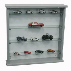 Watsons Wood Wall Display Cabinet With 4 Adjustable Glass Shelves Grey -Diy Shop watsons wood wall display cabinet with 4 adjustable glass shelves grey5012053970525 04c MP