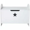White Wooden Kid's Toy Box With Star 1 White Wooden Kid's Toy Box With Star -Diy Shop white wooden kid s toy box with star5055959710611 01c MP