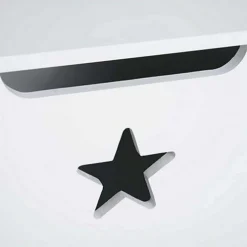 White Wooden Kid's Toy Box With Star -Diy Shop white wooden kid s toy box with star5055959710611 03c MP