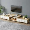 Wooden Wide White Oak TV Cabinet Stand Cupboard Unit Lowboard Table Furniture -Diy Shop wooden wide white oak tv cabinet stand cupboard unit lowboard table furniture5057102011064 01c MP