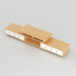 Wooden Wide White Oak TV Cabinet Stand Cupboard Unit Lowboard Table Furniture -Diy Shop wooden wide white oak tv cabinet stand cupboard unit lowboard table furniture5057102011064 03c MP