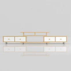 Wooden Wide White Oak TV Cabinet Stand Cupboard Unit Lowboard Table Furniture -Diy Shop wooden wide white oak tv cabinet stand cupboard unit lowboard table furniture5057102011064 04c MP