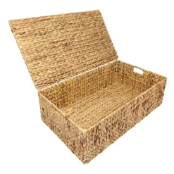 Woodluv Set Of 2 Water Hyacinth Under Bed Storage Box Chest Basket -Extra Large & Large -Diy Shop woodluv set of 2 water hyacinth under bed storage box chest basket extra large large5060397392350 03c MP