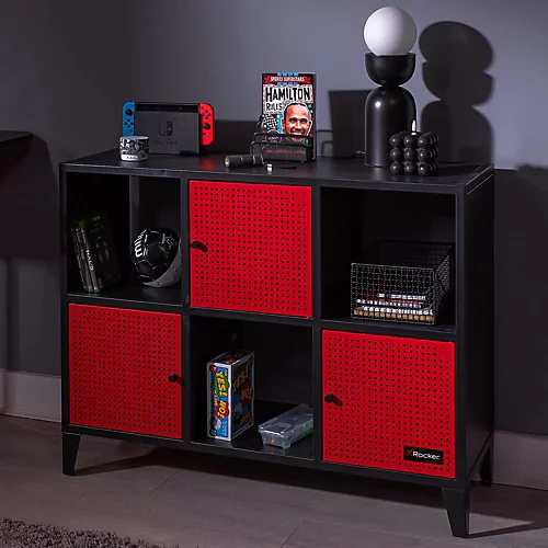 X Rocker Mesh-Tek Wide 6 Cube Storage Cabinet 3 X Rocker Mesh-Tek Wide 6 Cube Storage Cabinet